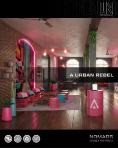NOMADS Urban: a Vibrant Hospitality Interior Built for a Rebel Community