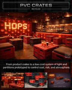 PVC Crates as Architecture: a Modular System for Hospitality Interiors (Thailand)