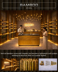 Bamboo Scaffolding Wall System: Porosity and Rhythm from Street to Interior