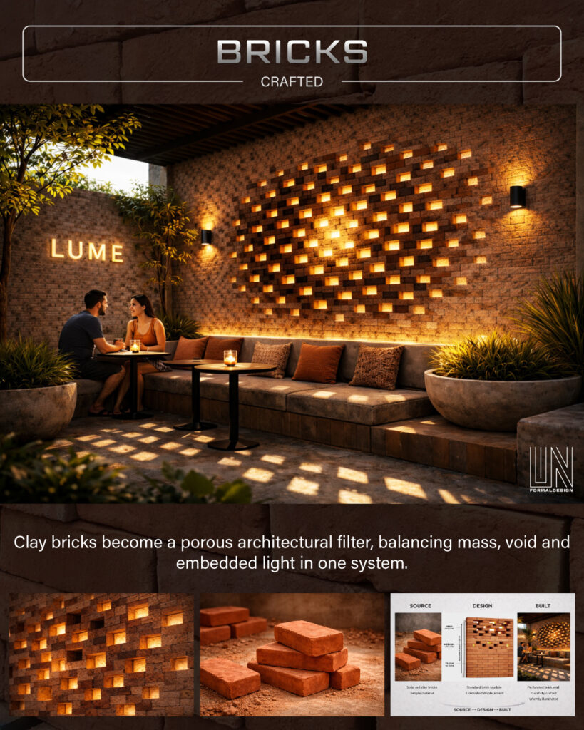 Porous Brick System for Experiential Interior Design