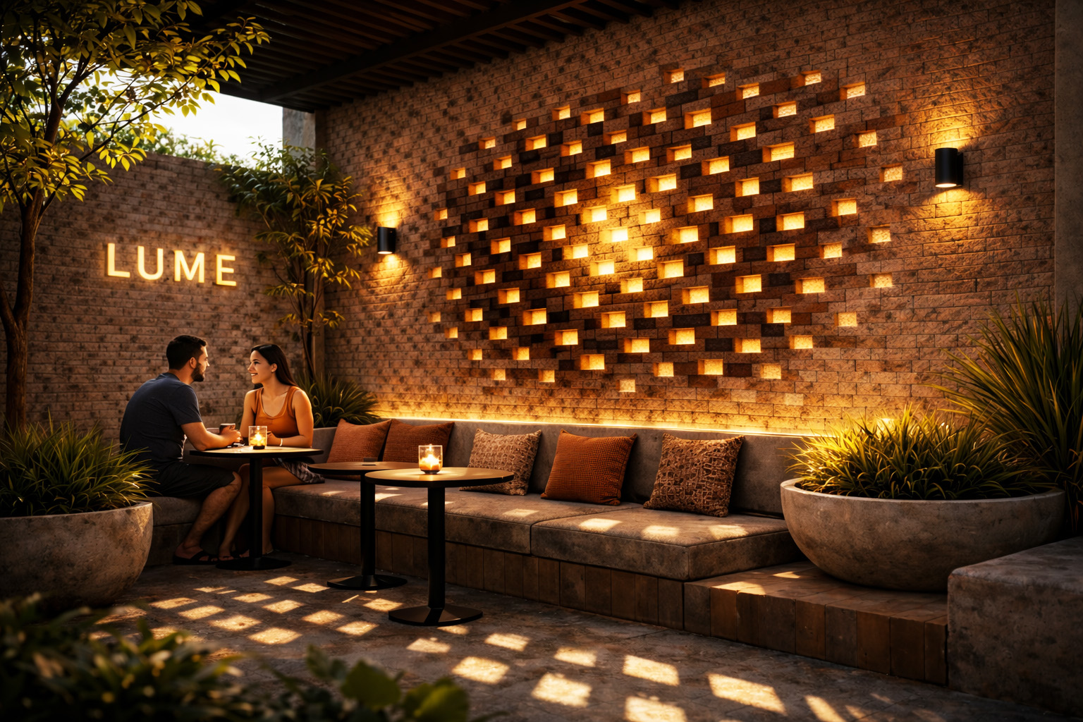 Porous Brick System for Experiential Interior Design