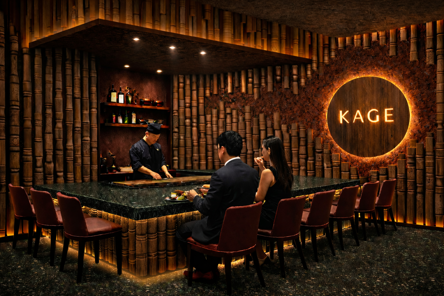 Vertical Wood Field System for Hospitality Interior Design