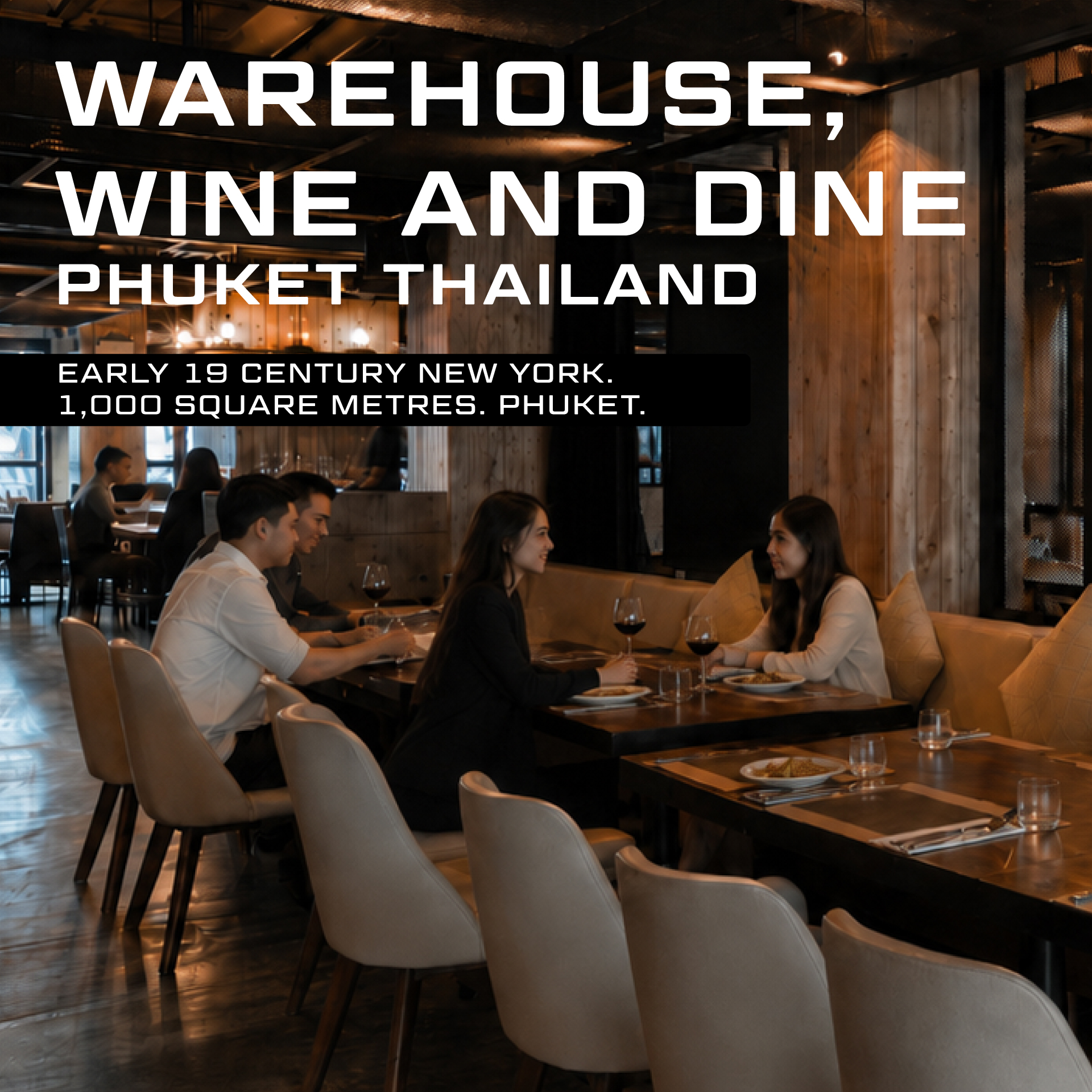 Industrial Restaurant Interior Design in Phuket: Warehouse Wine & Dine