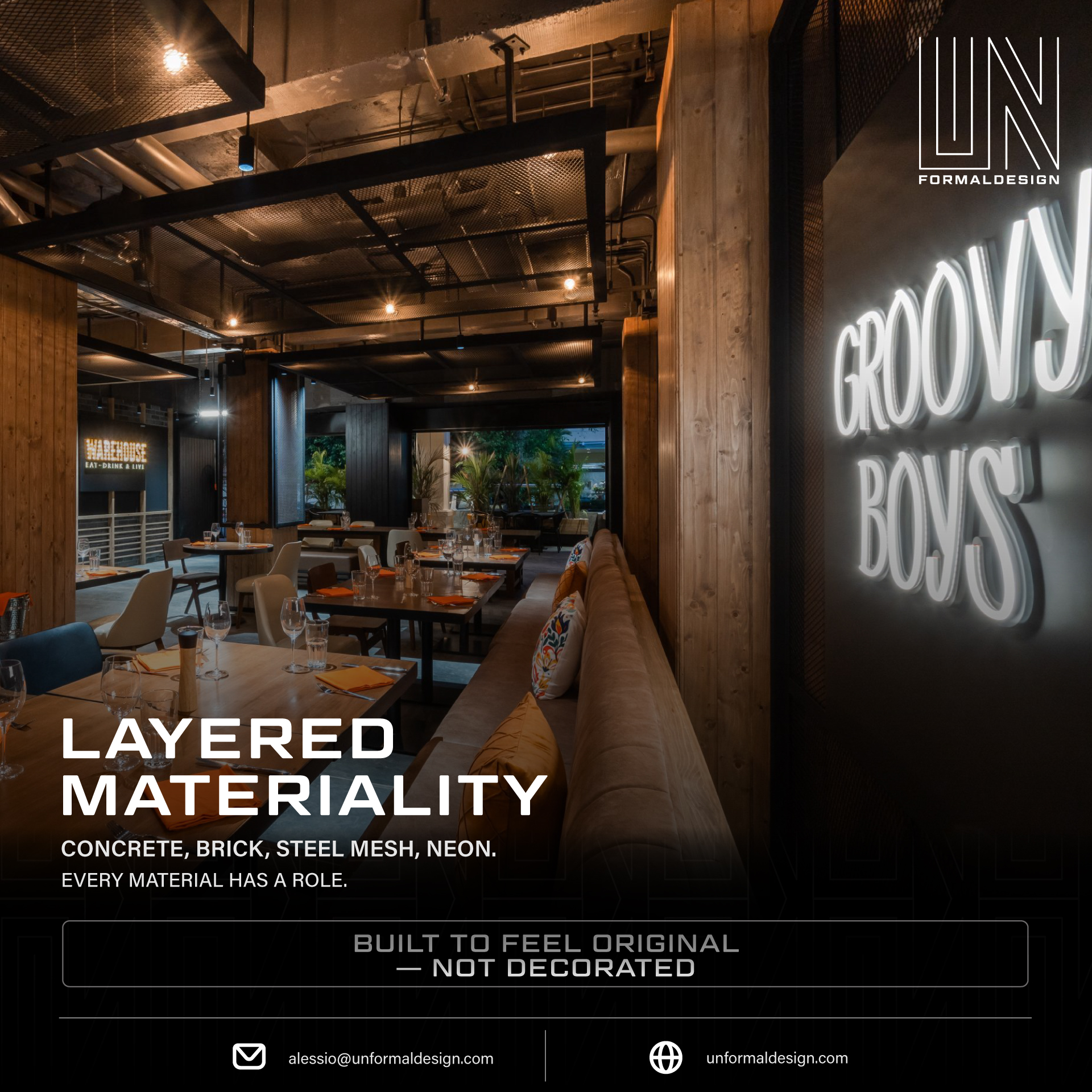 Industrial Restaurant Interior Design in Phuket: Warehouse Wine & Dine