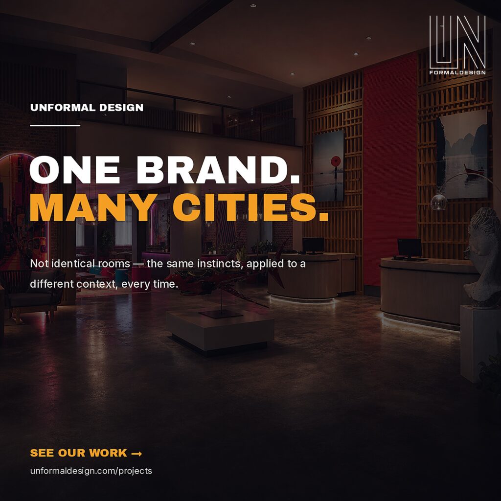 Same Brand, Different City: Multi-Location Hospitality Interior Design